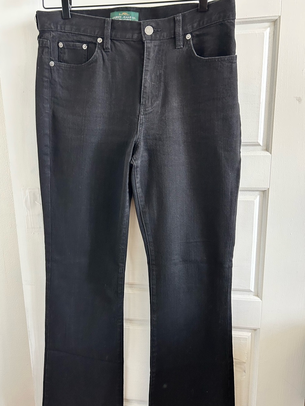 LRL Lauren Jeans Co Ralph Lauren Black Straight Leg Jeans Size 10 – Like New